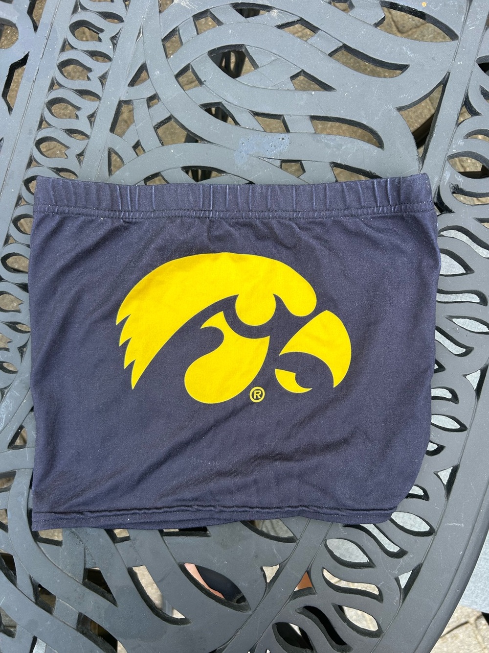 Iowa Hawkeyes Navy and Gold Tube Top